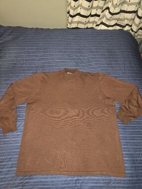 XXL - Men's Brown Knit Crewneck Sweater  (Pristine Condition)